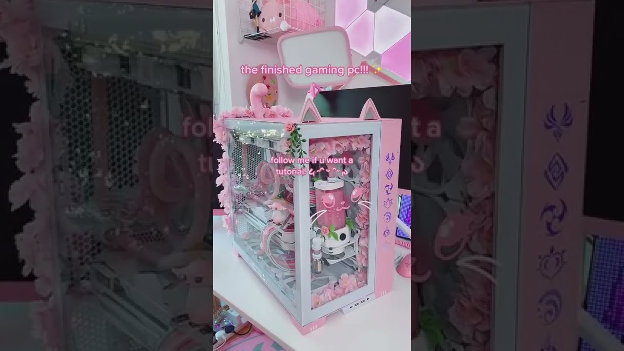 my custom PINK CAT PC is ready!!! ♡ 