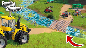 BUILDING BRIDGES - CAN A 20,000kg TRACTOR CROSS OUR LOG BRIDGE?