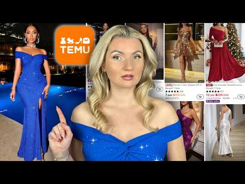Trying CHEAP Party Dresses From TEMU *for new years eve* - YouTube