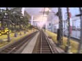 Cab ride along a big model railroad layout in O scale