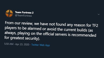 TF2 IS SAFE!! (Valve Respond to Source Code Leaks!)