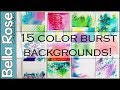 Ken Oliver Color Burst Background Techniques | Review & First Impressions | Mixed Media Art Journal