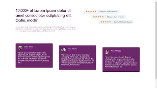 Social proof section component with Html and  Css Only ,( no Talking / ASMR )