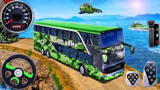 Army Bus Driving Simulator 3D - Offroad Soldier Transport Bus Driving Game - Android Gameplay screenshot 5