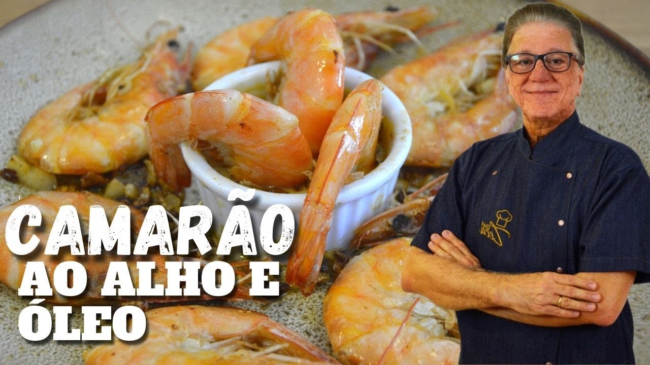 Como fazer o melhor camarão alho e óleo | Como limpar camarões | Chef Zeca