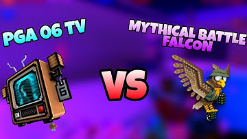 PGA 06 TV VS MYTHICAL BATTLE FALCON! Damage Test+Block Crash Gameplay! - Pixel Gun 3D
