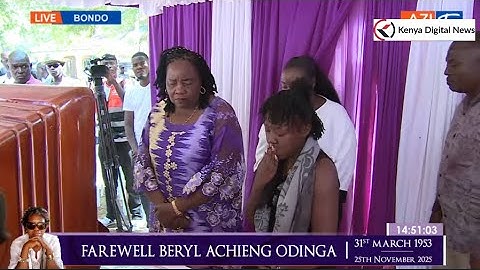 Mama Ida Odinga leads the larger Jaramogi family in viewing Beryl Achieng Odinga