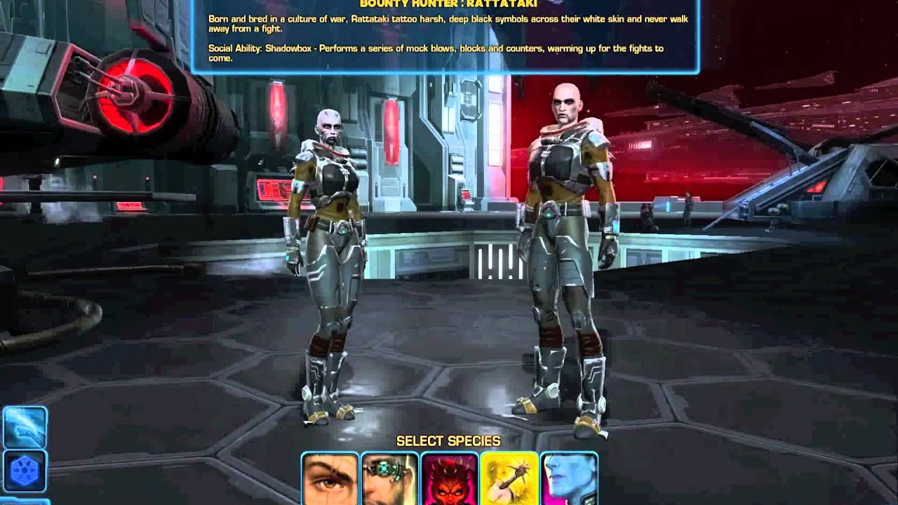 SWTOR: Selecting Server | Allegiance | Character Creation - YouTube
