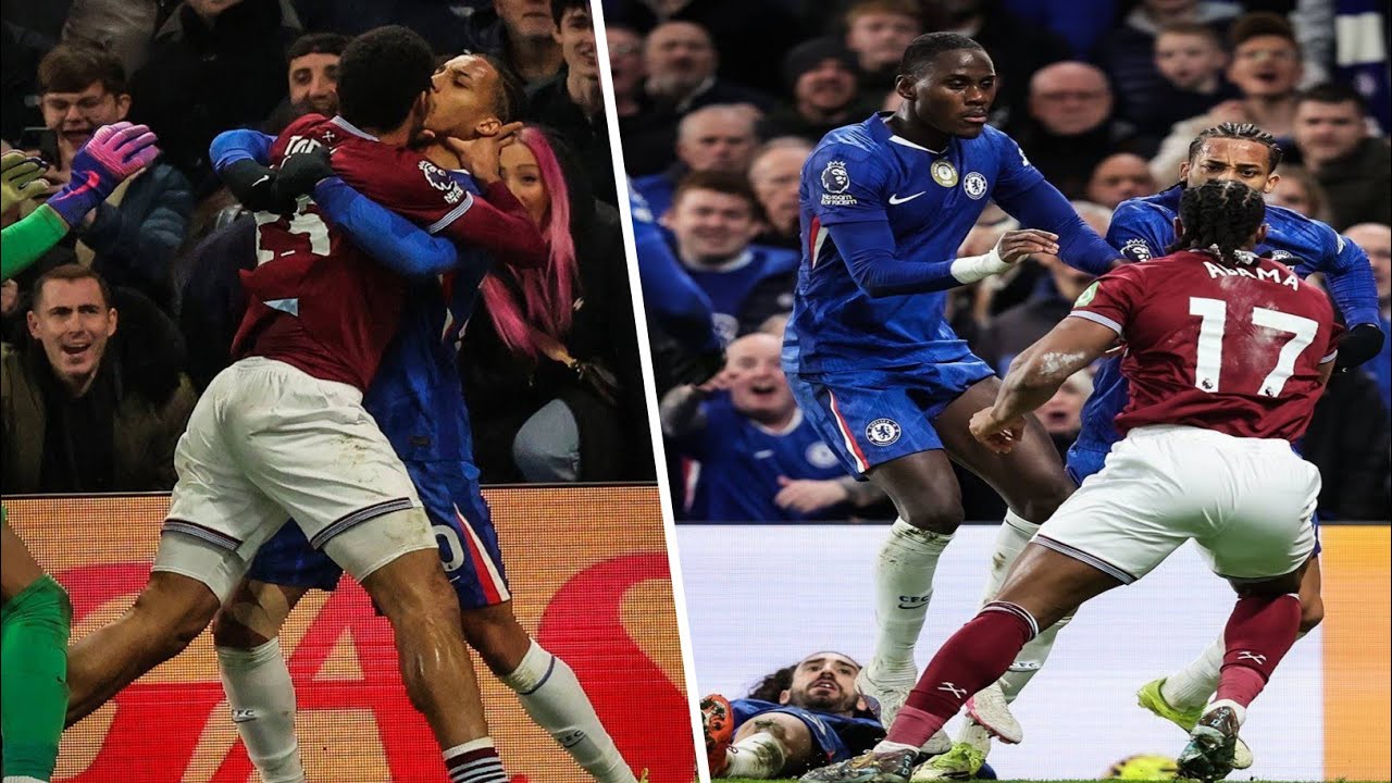 Premier League Drama: Chelsea vs West Ham Clash | Chelsea vs West Ham 3-2 |Adama traoré vs Cucurella