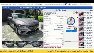 Copart Auto Auction Live Bidding and Prices 07/20/23