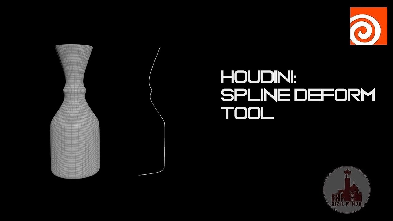 HOUDINI: SPLINE DEFORM TOOL| 3D, VFX, Animation , Dynamics and Simlation  Lessons| QizilMinor