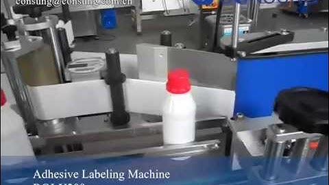 Automatic plastic pesticide bottle wrap around sticker labeling machine