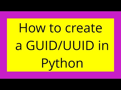 How to create a GUID/UUID in Python