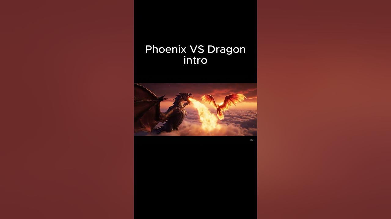 AI Phoenix VS Dragon intro #mythic #mythicalcreatures #dragon #phoenix #shorts #interesting #ai