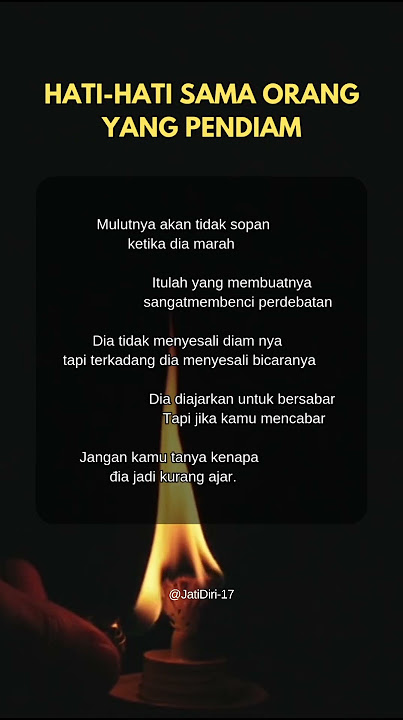Hati-hati sama orang pendiam #story #motivasi #quotes #dakwah #inspiration