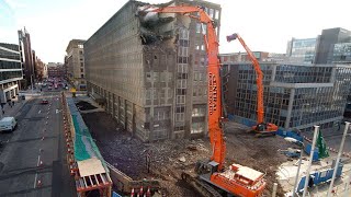 10 Dangerous Construction Demolitions Compilation, Fast Building Destroy Excavators Controlled