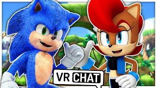 Movie Sonic Meets Sally Acorn In VR CHAT!!