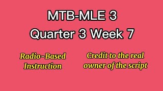 MTB 3 QUARTER 3 WEEK 7