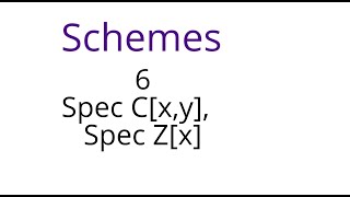 Schemes 6 The Spectrums Of Cxy Zx