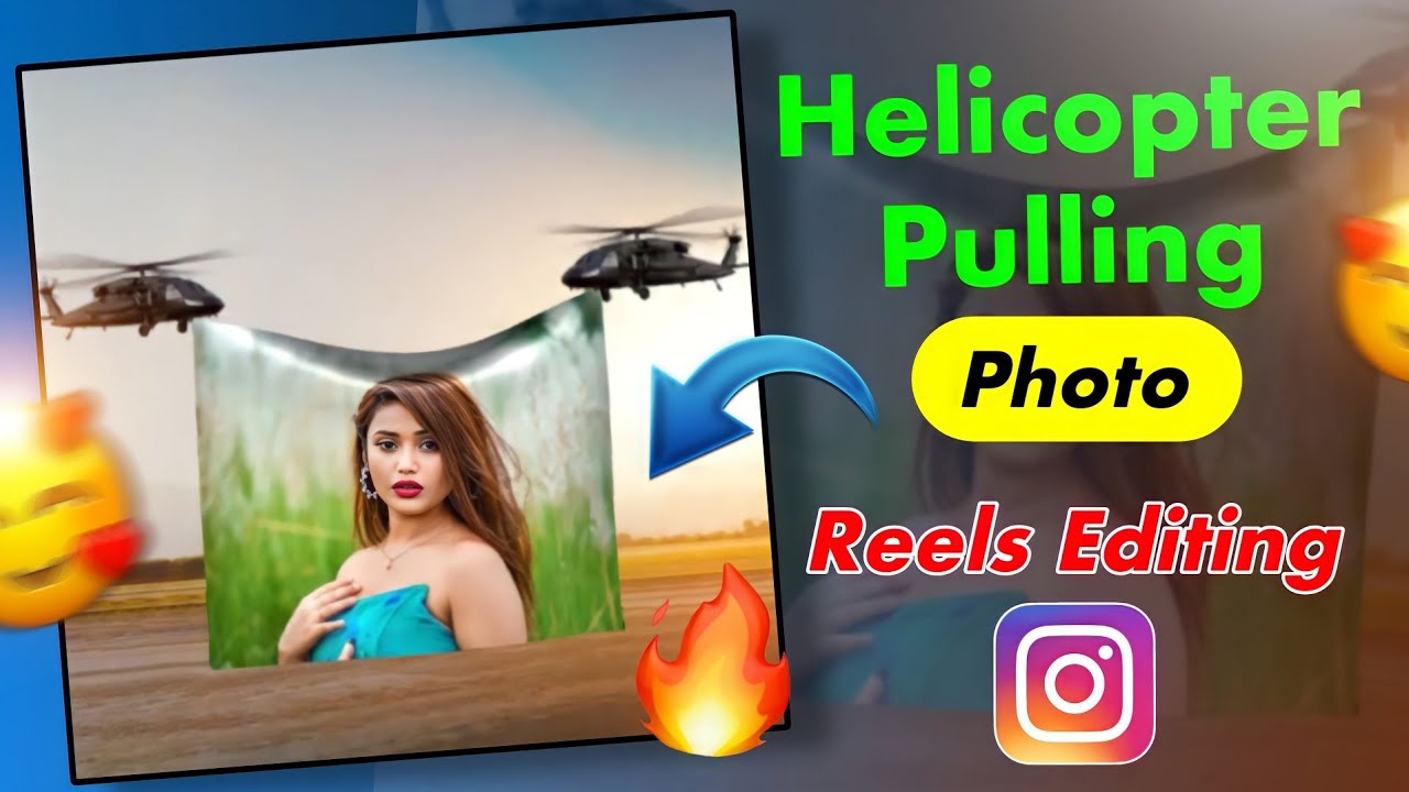 Helicopter Pulling Photo Reels Editing | Instagram Trending Reels Editing