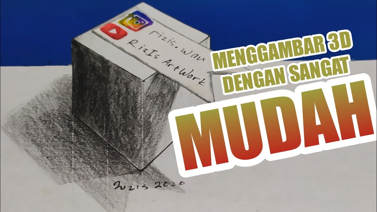  CARA  MENGGAMBAR  3D DENGAN  SANGAT MUDAH  YouTube