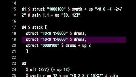 In seven – TidalCycles arpeggio jam