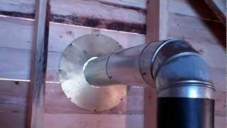 Garage Build .... Day 14 .... Woodstove and chimney - YouTube