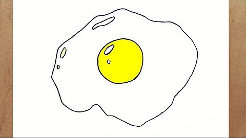 How To Draw Fried Egg | Fried Egg Drawing Easy