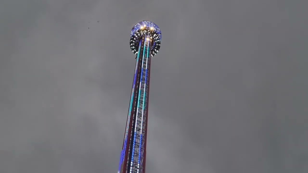 Nottingham Goose Fair 2025 Tom Mathew's Skyfall Drop Tower Short Vid 