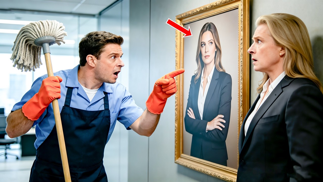 Single Dad Janitor Asks Billionaire: “Why Is My Wife’s Photo In Your Office?”—Then The UNBELIEVABLE