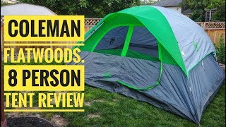 ⁣Coleman Tent 8 Person Review - Flatwoods Dome Tent