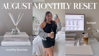 AUGUST MONTHLY RESET | goals & intentions, how I budget, monthly favorites
