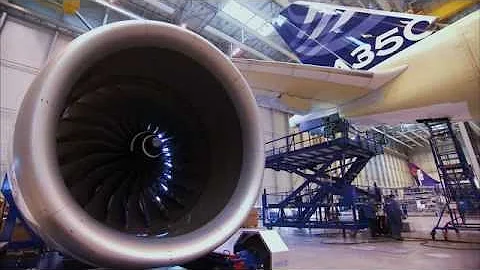Rolls Royce Trent XWB Engine Installation on First Airbus A350 XWB