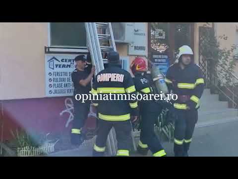 Incendiu intr-un bloc din Timisoara