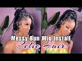 Messy Bun Wig Install Using 13x4 Lace Wig  from Celie Hair