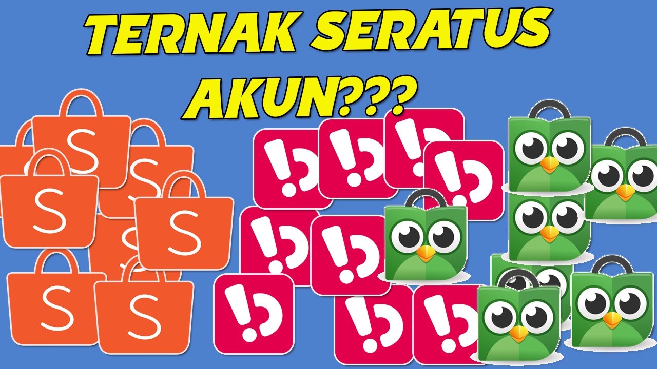 Cara Terbaru Ternak Akun Shopee, tokopedia, bukalapak 