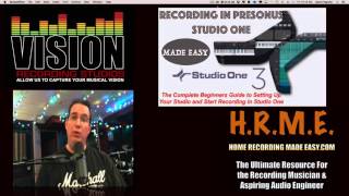 Recording in Presonus Studio One 3-  MADE EASY - NOW AVAILABLE