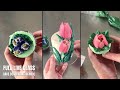 How to make beautiful Buttercream Tulip Flowers  [ Cake Decorating For Beginners ]