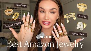 AMAZON JEWELRY TOUR ✨ | Designer Inspired, Affordable & Tarnish-Free | RING TOUR