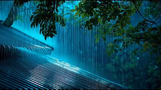 Fall Asleep FAST in 3 Minutes (NO ADS) ⛈️ Heavy Rain & Thunderstorm in the Foggy Night
