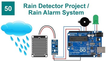 Rain Detector Project / Rain Alarm System | Code and Circuit | Proteus Simulation