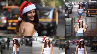Glamourous Actress Parree Pande Was Spotted At Her Iest Christmas Best At A Café. Ttn
