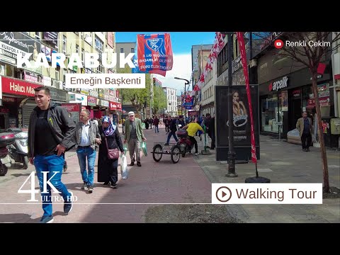 4K Karabük City Center Walking Tour | Turkey Walk