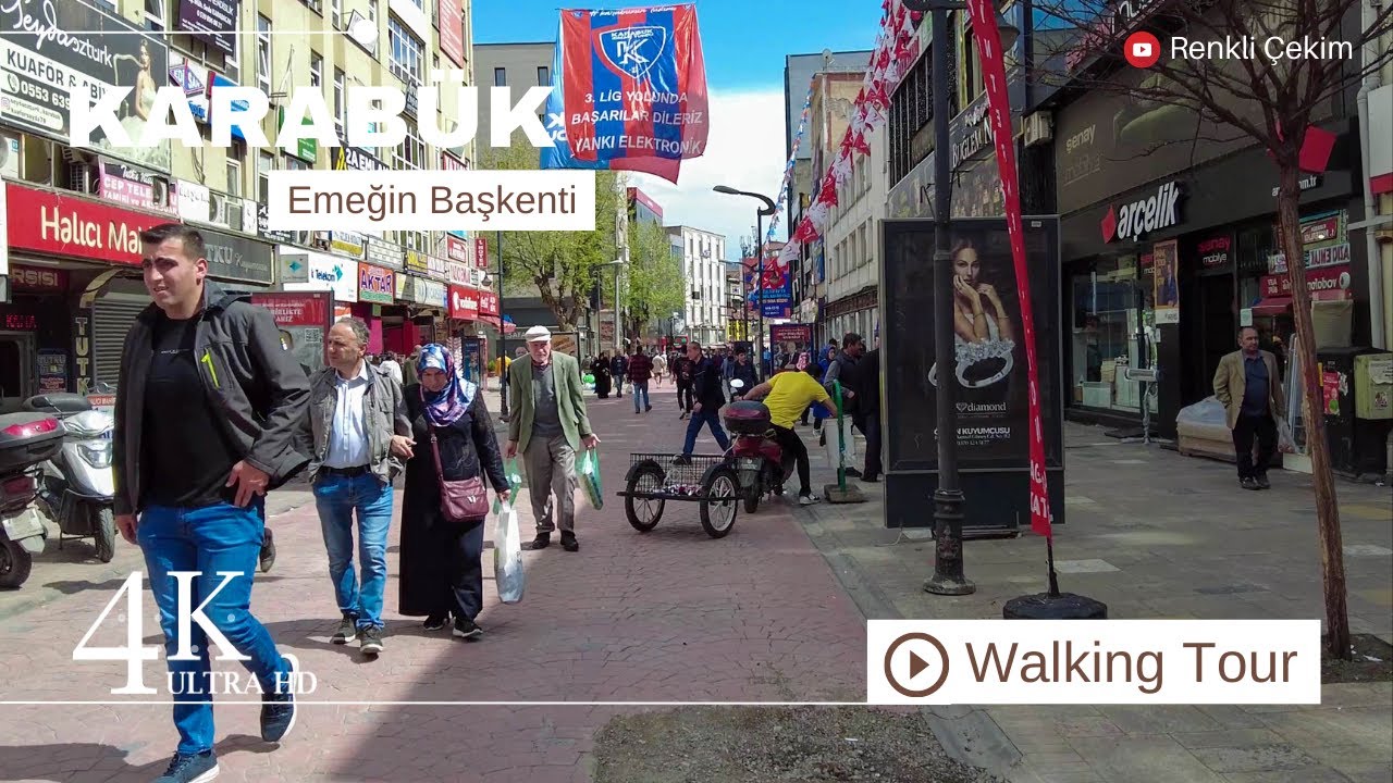 4K Karabük City Center Walking Tour | Türkiye 2024