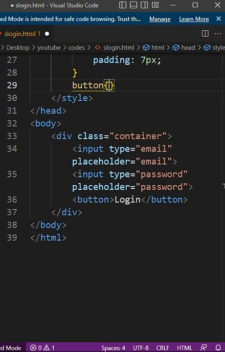 Login Form | HTML CSS