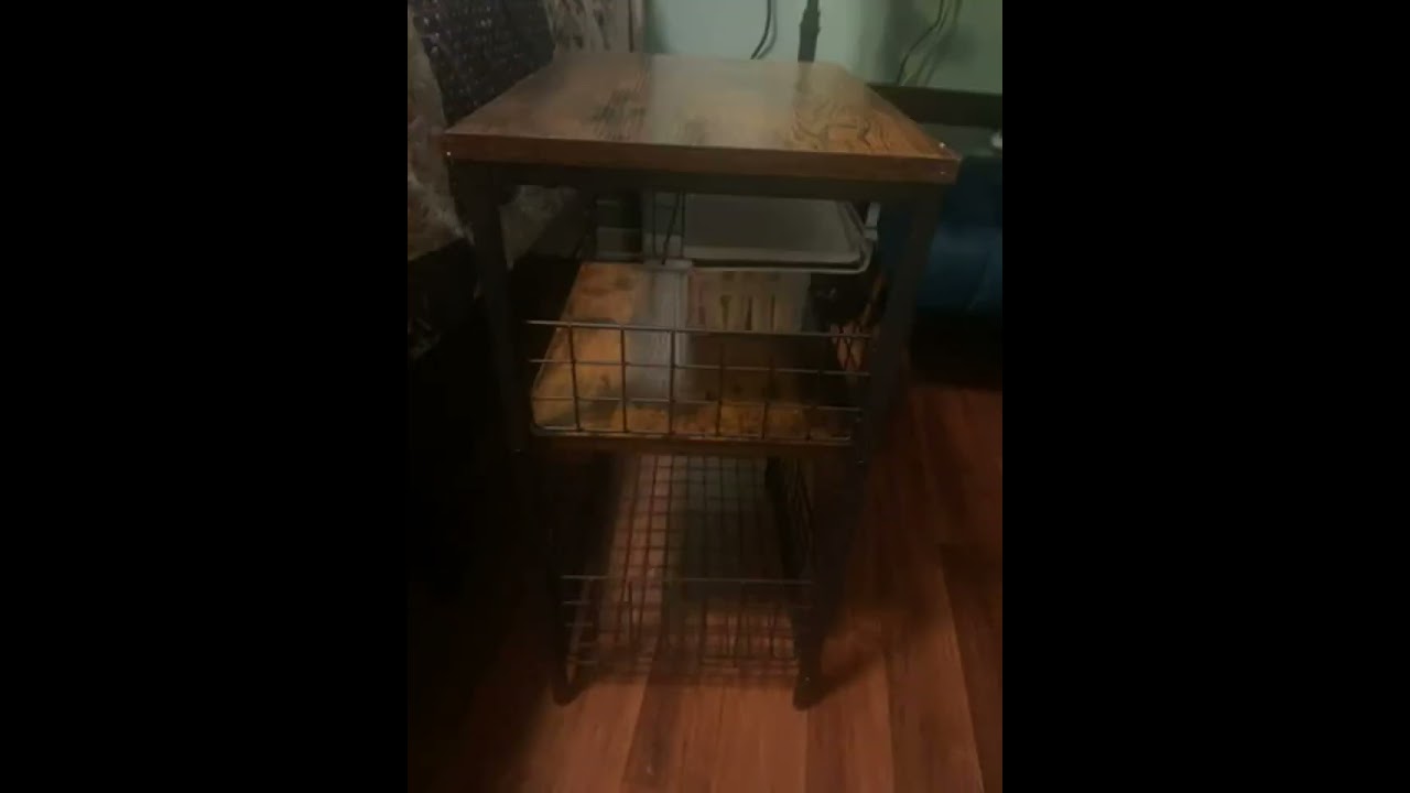 Amazon com  Customer reviews  X cosrack End Table,Industrial Retro Side Table Nightstand Storage She