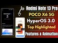 Redmi Note 13 Pro/POCO X6 HyperOS 3.0 India Update Released, Top 10+ Highlighted Features, Animation
