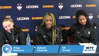 Paige Bueckers, Aaliyah Edwards, KK Arnold Press Conference: St. John's 2/4/23
