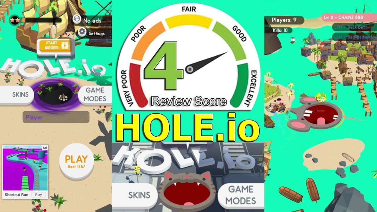 รีวิว ให้ [4/5] 💚 คะแนน 🕳️ Hole.io ลองเกมส์ Review Sample Game Play