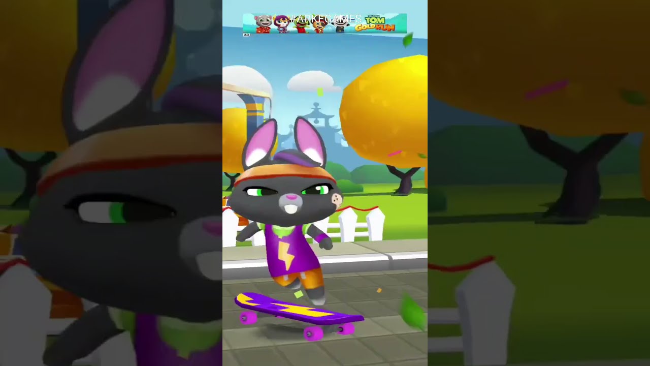 Talking Tom Gold Run Skater Becca vs Roy Raccoon Gameplay Android ios 